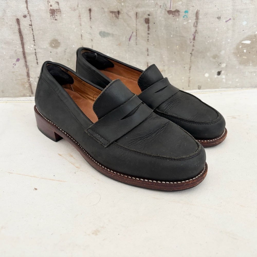 Adelante the Sofia Leather Penny Loafers